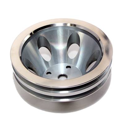 Assault Racing Products - SBC Small Block Chevy V-Belt 2 Groove Aluminum Water Pump Pulley Long 350 400 - Image 2