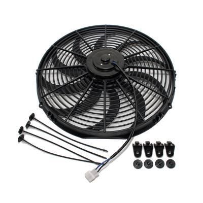 Assault Racing Products - High CFM 12v Electric Curved S Blade 16" Radiator Cooling Fan Black w/ Mount Kit - Image 3