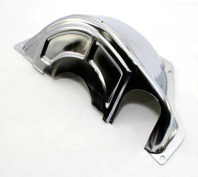 Assault Racing Products - Chevy GM Powerglide Chrome Steel Flywheel Flexplate Cover Automatic Dust Shield - Image 1