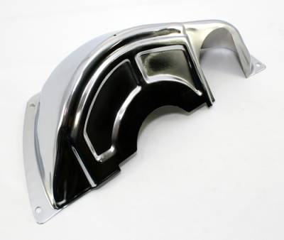 Assault Racing Products - Chevy GM Powerglide Chrome Steel Flywheel Flexplate Cover Automatic Dust Shield - Image 2