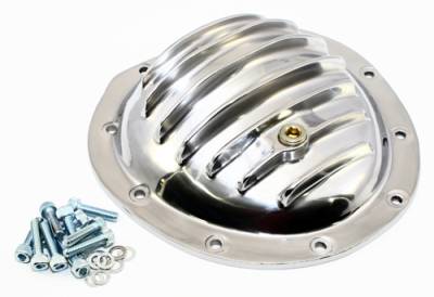 Transmission and Rearend Accessories - Diff Covers  - Assault Racing Products - Chevy GMC Truck 10 Bolt Polished Aluminum Front Differential Cover 8.5 Ring Gear