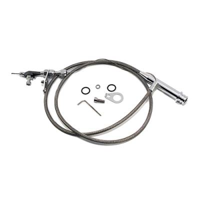 Transmission and Rearend Accessories - Kick Down Cables - Assault Racing Products - Chevy/GM 4L60 Transmission Stainless Steel Braided Kickdown Cable Kit Detent