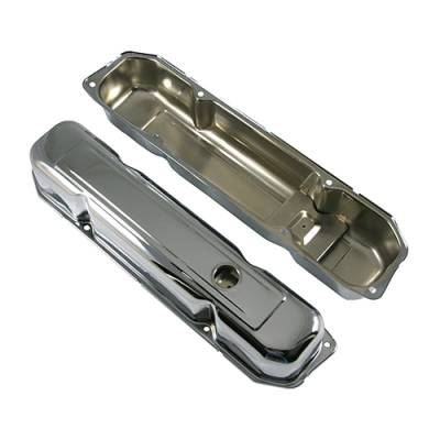 Engine Components - Valve Covers - Assault Racing Products - Chrysler Dodge Plymouth Mopar Big Block 383 400 440 Chrome Valve Covers OE Style