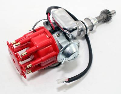 Assault Racing Products - Ford 351C 351M 400 429 460 Electronic Ready To Run Drop-In Distributor Red Cap - Image 1