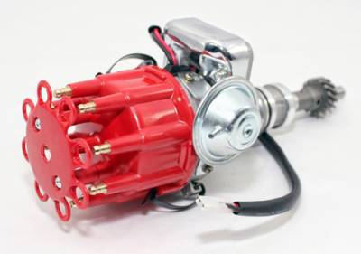 Assault Racing Products - Ford 351C 351M 400 429 460 Electronic Ready To Run Drop-In Distributor Red Cap - Image 2