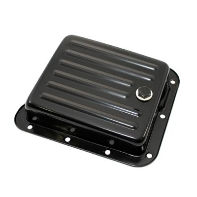 Assault Racing Products - Ford C4 Black Steel Automatic Transmission Pan- Case Fill Style - Stock Capacity - Image 2