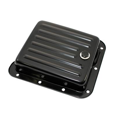 Assault Racing Products - Ford C4 Black Steel Automatic Transmission Pan- Case Fill Style - Stock Capacity - Image 2