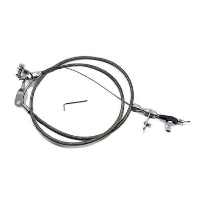 Assault Racing Products - Ford C6 C-6 Stainless Steel Braided Transmission Kickdown Cable Detent Assembly - Image 1