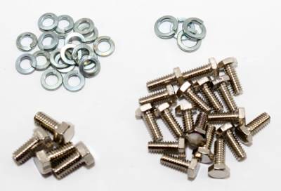 Ford Small Block 289 302 351W Zinc Plated Hex Head Oil Pan Bolt Kit w/ Washers