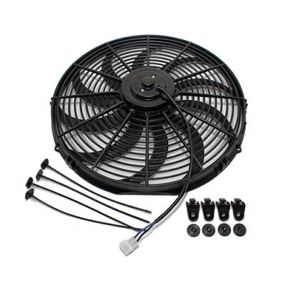 Assault Racing Products - High Performance 12" S-Blade Black Electric Radiator Cooling Fan w/ Mounting Kit - Image 1