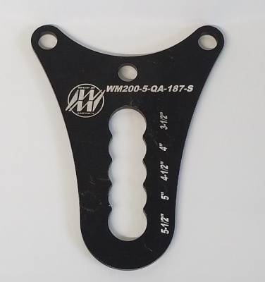 Suspension - Birdcages and Parts  - Wehrs Machine - Wehrs Machine WM200-5-QA-187-S 3/4" Hole 3/16" Thick Quick Adjust Straight Slot