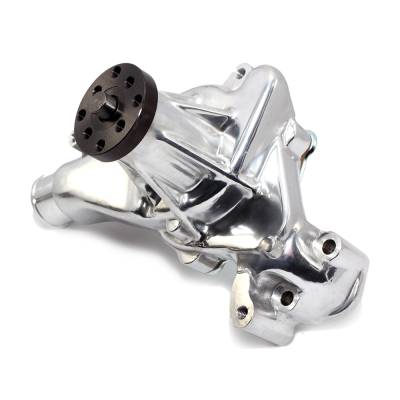 KMJ Performance Parts - Small Block Chevy Polished Long Style Aluminum Water Pump - Image 3
