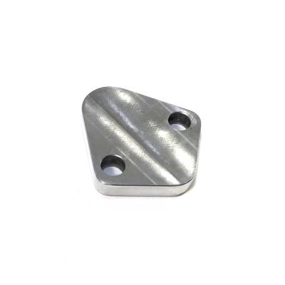 Assault Racing Products - Polished Aluminum Fuel Pump Ball Milled Block Off Plate Chevy Ford Mopar SBC BBF - Image 3