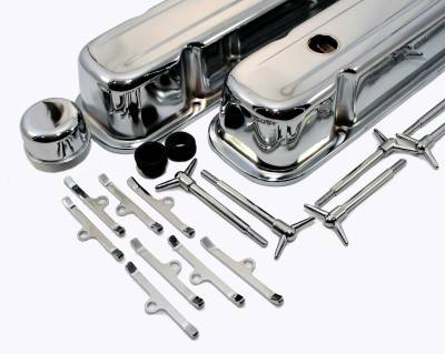 Assault Racing Products - Pontiac V8 301 326 350 455 Chrome Valve Cover Dress Up Kit GTO Trans Am Firebird - Image 2