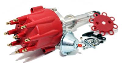 Assault Racing Products - Red Small Big Block Chevy Pro Billet Distributor SBC BBC 350 454 Vacuum Advance - Image 2