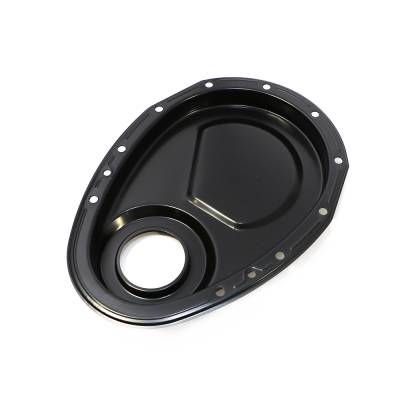 Assault Racing Products - SBC Chevy 2 Piece Black Timing Chain Cover - 283 305 327 350 400 Small Block - Image 3