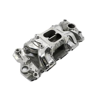 Assault Racing Products - SBC Chevy 350 400 Polished Dual Plane Air Gap Aluminum High Rise Intake Manifold - Image 2