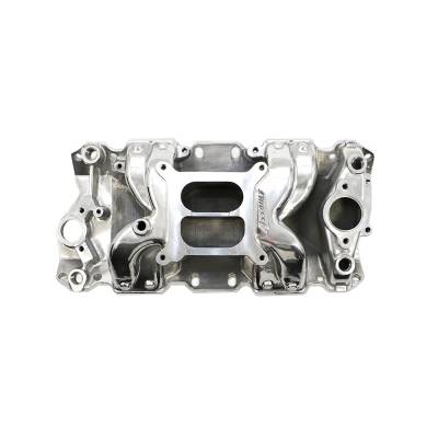 Assault Racing Products - SBC Chevy 350 400 Polished Dual Plane Air Gap Aluminum High Rise Intake Manifold - Image 3