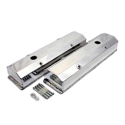 Assault Racing Products - ARC V4001 SBC Chevy 350 Polished Fabricated Aluminum Long Bolt Valve Covers - 283 327 400 - Image 2