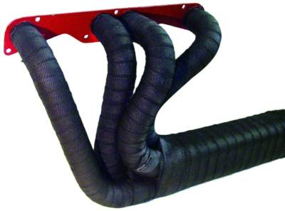 KMJ Performance Parts - 2"x 50' Black Auto Exhaust Wrap High Temperature Header Wrap & 6 Ties - Image 2