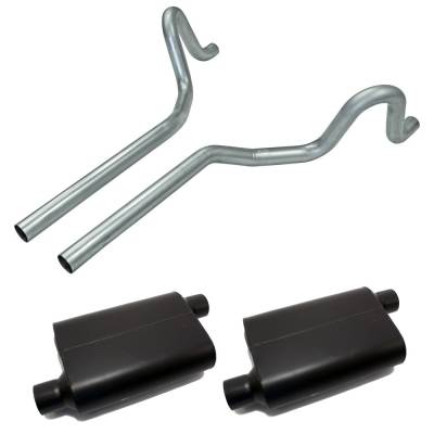 Flowmaster 2.5"; Tailpipes + Assault 2-Chamber Mufflers 1964-1972 Chevelle GTO GS