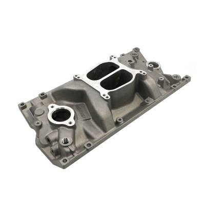 Assault Racing Products - SBC Chevy Dual Plane Satin Aluminum Intake Manifold for Vortec 350 Heads - Image 2