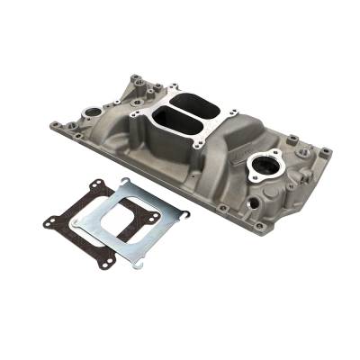 Assault Racing Products - SBC Chevy Dual Plane Satin Aluminum Intake Manifold for Vortec 350 Heads - Image 3