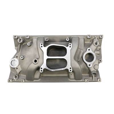 Assault Racing Products - SBC Chevy Dual Plane Satin Aluminum Intake Manifold for Vortec 350 Heads - Image 4