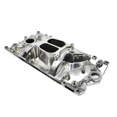 Assault Racing Products - SBC Chevy Dual Plane Polished Aluminum Intake Manifold for Vortec 350 Heads - Image 2