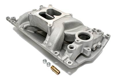 SBC Small Block Chevy Vortec Air Gap Aluminum Intake Manifold 350 Satin