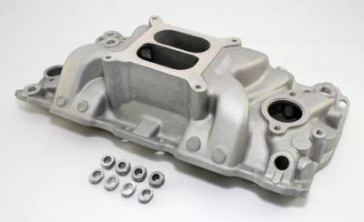 Engine Components - Intakes - Assault Racing Products - SBC Small Block Chevy High Rise Dual Plane Aluminum Intake Manifold 350 383