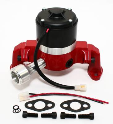 Assault Racing Products - Small Block Chevy 350 400 Electric High Volume Water Pump Powdercoated Red SBC - Image 2