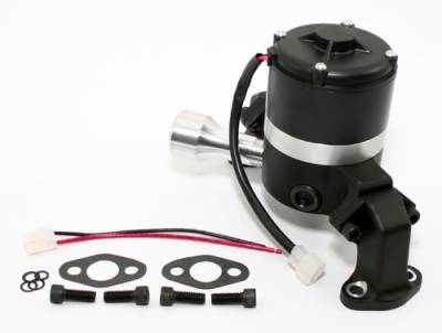 Assault Racing Products - Small Block Chevy 350 Electric High Volume Water Pump Powdercoated Black - Image 1