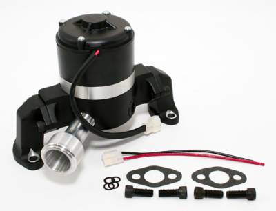 Assault Racing Products - Small Block Chevy 350 Electric High Volume Water Pump Powdercoated Black - Image 3