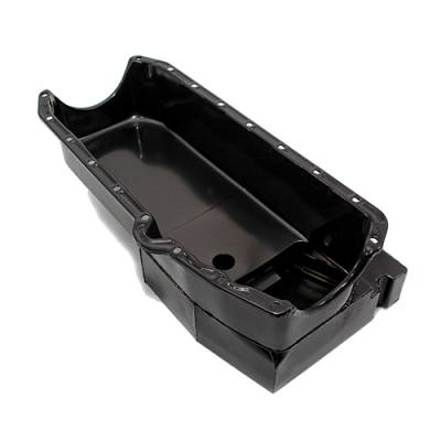 Assault Racing Products - Small Block Chevy 55-79 SBC 6qt Circle Track Racing Painted Black Oil Pan - Image 3