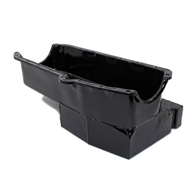 Assault Racing Products - Small Block Chevy 55-79 SBC 6qt Circle Track Racing Painted Black Oil Pan - Image 4