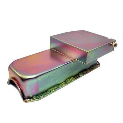 Small Block Chevy 55-79 SBC 6qt Circle Track Racing Zinc Finish Oil Pan