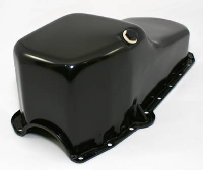 Small Block Chevy 58-79 Stock Capacity Black Painted Oil Pan 327 350 400 SBC
