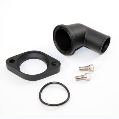 Assault Racing Products - Small Block Chevy Black Thermostat Housing 15 Degree Swivel Water Neck SBC BBC - Image 2