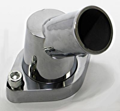 Assault Racing Products - Small Block Chevy 45 Deg Polished Aluminum Swivel Water Neck SBC 283 305 350 400 - Image 2