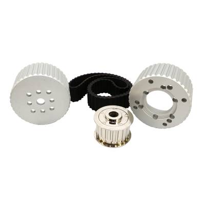 Engine Components - Pulleys and Pulley Kits  - Assault Racing Products - Small Block Chevy Gilmer Belt Drive Pulley Kit Short Water Pump Aluminum 350 400