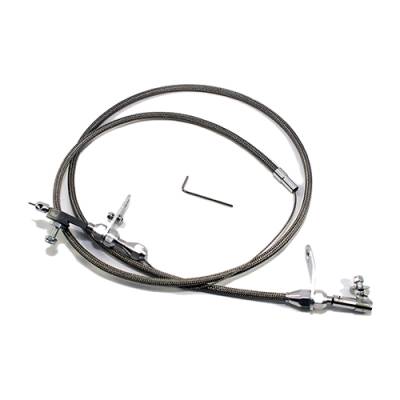 Transmission and Rearend Accessories - Kick Down Cables - Assault Racing Products - 904 Transmission Chrysler Stainless Steel Braided Detent Kickdown Cable Detent