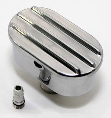 Assault Racing Products - Retro Finned Polished Aluminum PCV Valve Cover Breather Push In with Raised Fins - Image 3