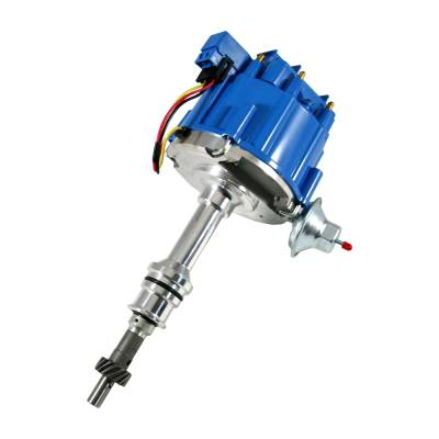 SBF Ford Small Block 260 289 302 HEI Ignition Blue Cap Distributor w/ 65K Coil
