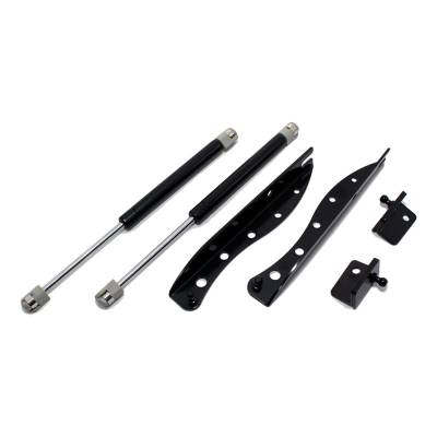 Engine Components - Dress up Kits  - Assault Racing Products - Ford Mustang 2005-2013 EDP Black Finish Hood Damper Gas Struts Lift Kit Set of 2