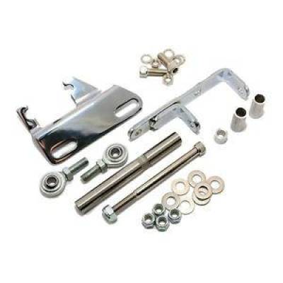 SBC Chrome Steel Air Compressor Brackets Header Sanden 508 A/C Small Block Chevy