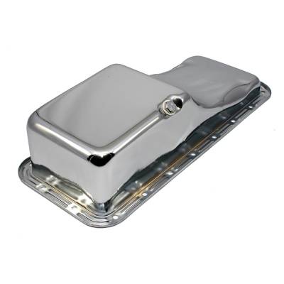 Ford FE Big Block Chrome Oil Pan Front Sump - Stock Capacity 352 390 406 427 428