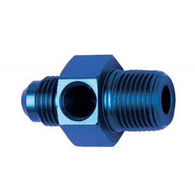 Fittings - Adapter Fittings  - Fragola - Fragola 495004 Inline Gauge Adapter Fitting #8 to 3/8 NPT Male IMCA USRA NHRA