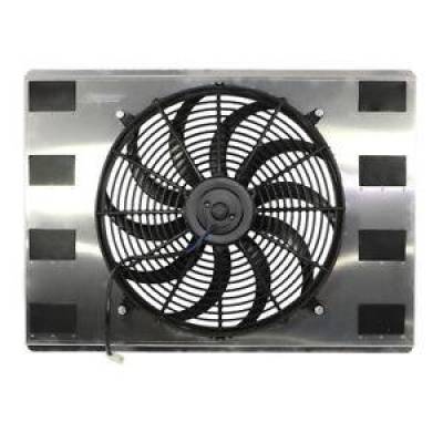 Heating and Cooling - Electric Fan Shrouds  - Assault Racing Products - 18-3/4"; x 20-3/4"; Aluminum 16"; Fan And Shroud Fits 26"; Radiator Chevy Ford Mopar