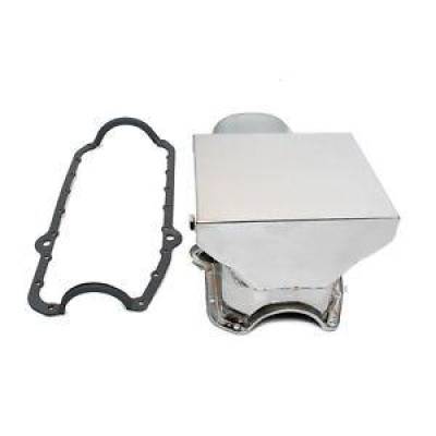 80-85 SBC Chevy Chrome Drag Race Style Oil Pan 7qt 305 350 Small Block W/ Gasket